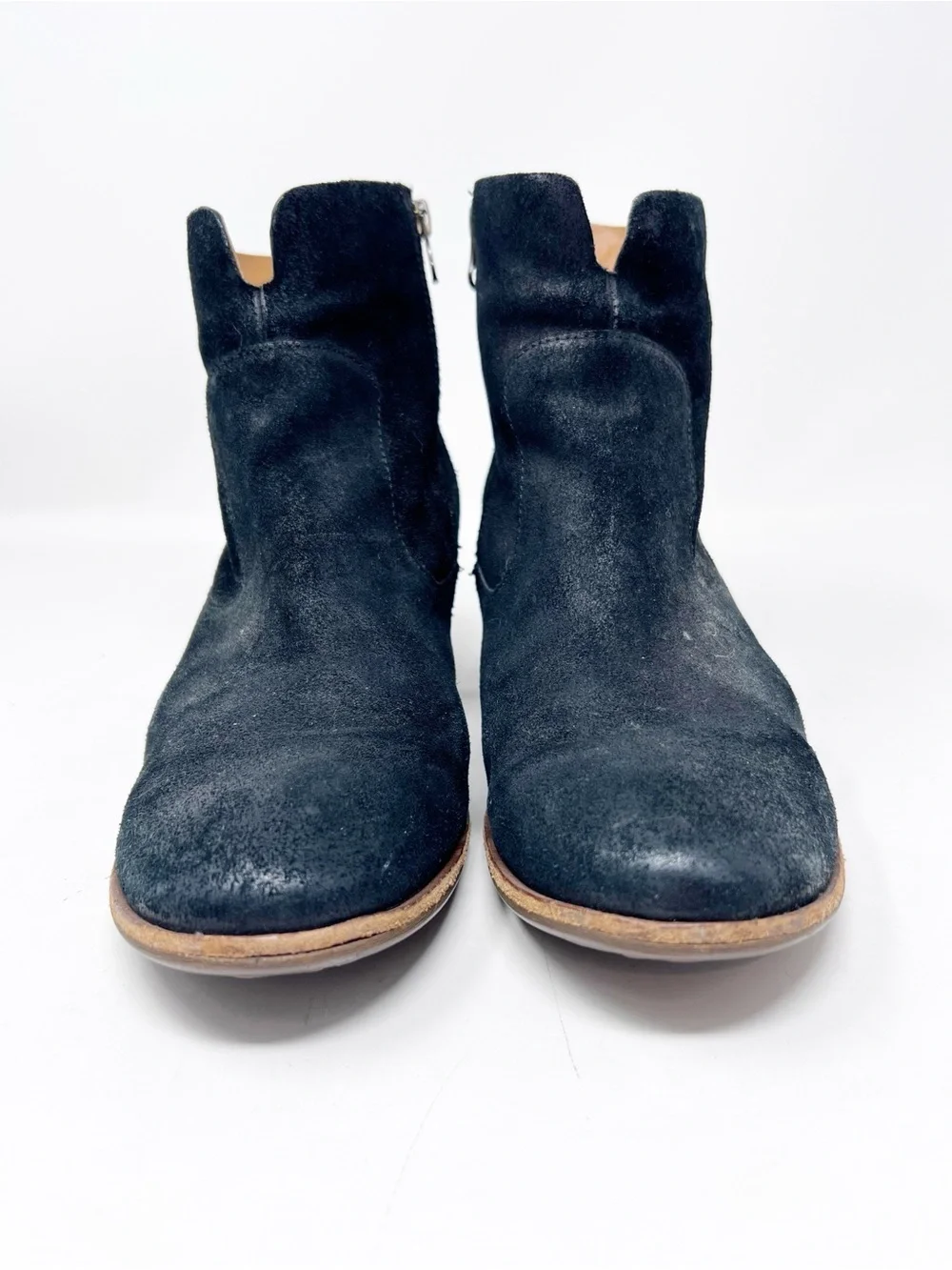 KORK EASE BLACK SUEDE SIDE ZIP BOOTIES WOMENS SZ 9
